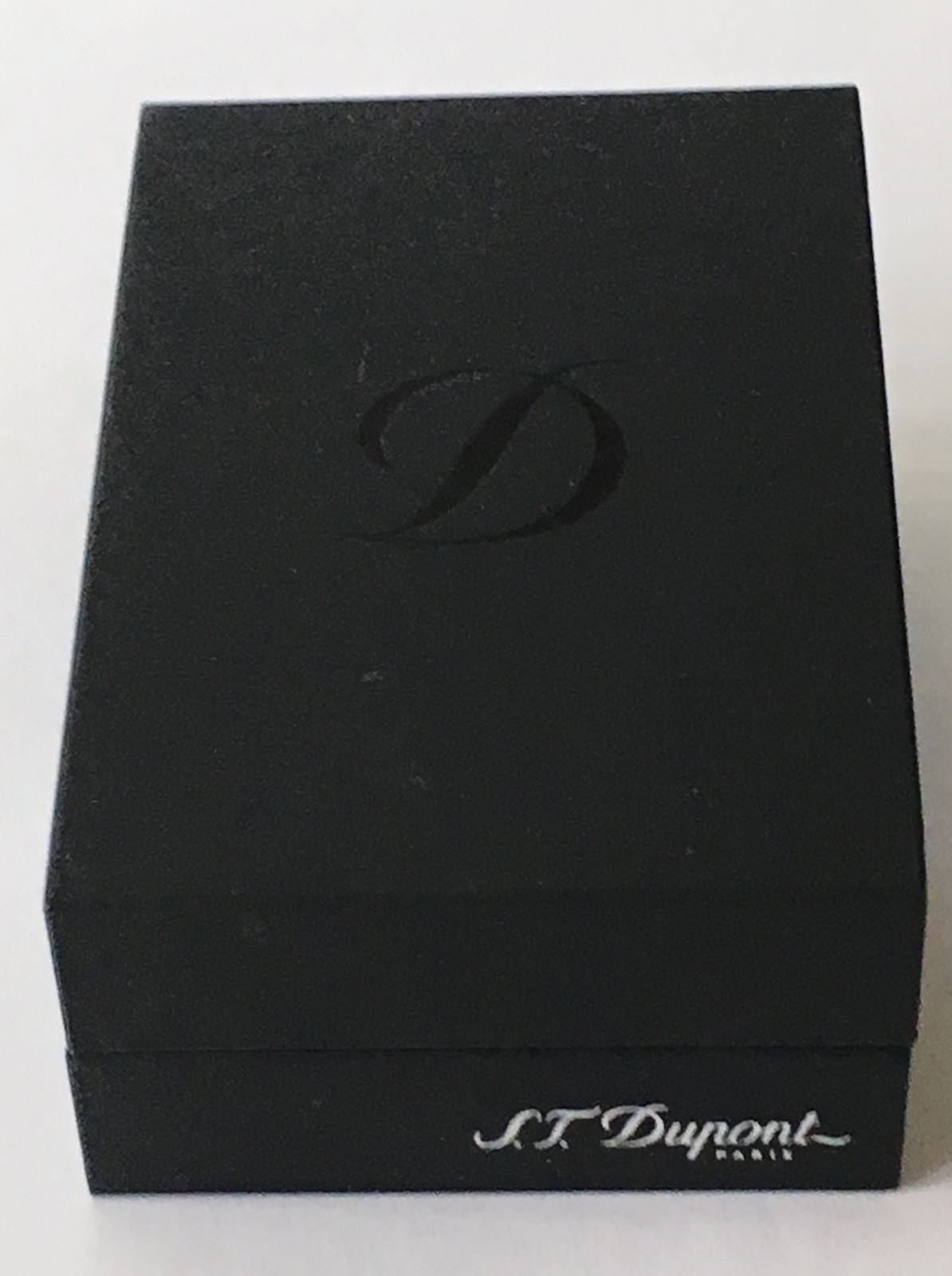 S.T. Dupont Brushed Palladium Tie Bar / Clip Engraved Logo 005709 New In Box