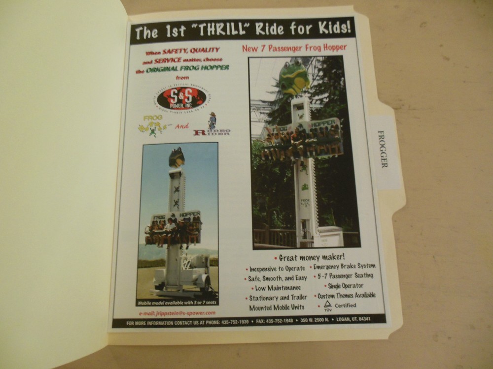 old stock FROG HOPPER    ARCADE   GAME  FLYER