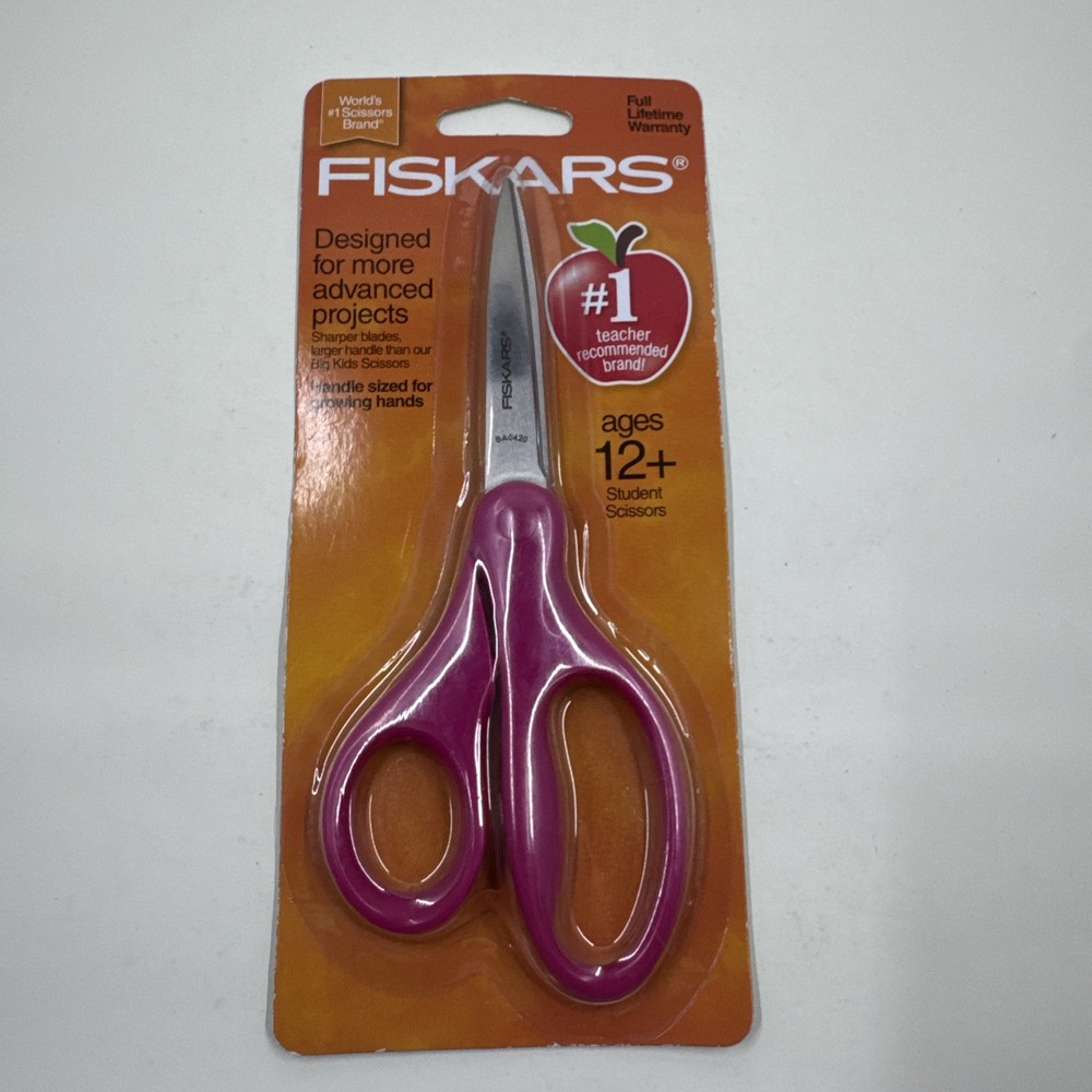 Fiskars Student Scissors (ages 12+) Color Pink
