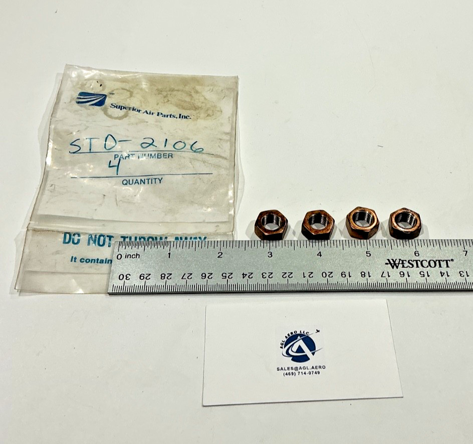 P/N: STD-2106 Lycoming Hex Nut (NOS)