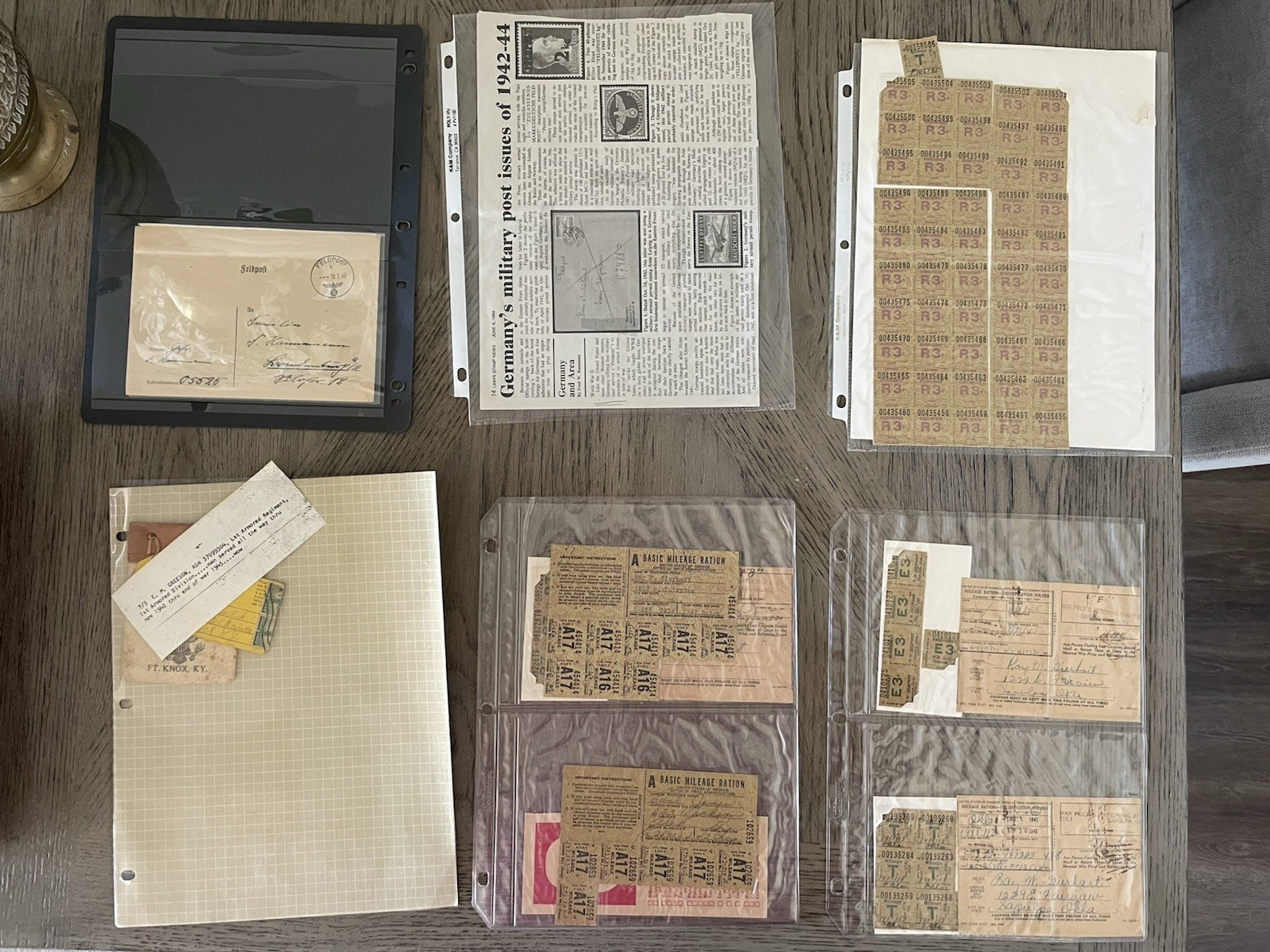 WWII Military and Home Front Ephemera Lot - Ration Books, V-Mail, Manuals