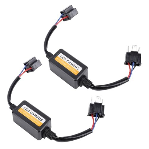 2pcs H4 LED CANbus Decoder DC 9 to 16V Plug and Play Anti Flickering LED