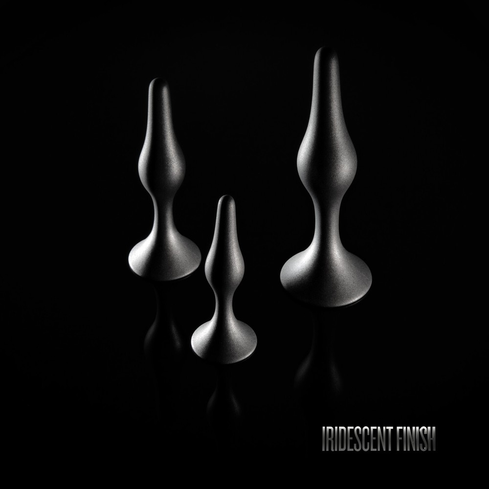 Blush Anal Adventures Matrix - Genesis Butt Plug 3 Piece Kit - Stellar Silver