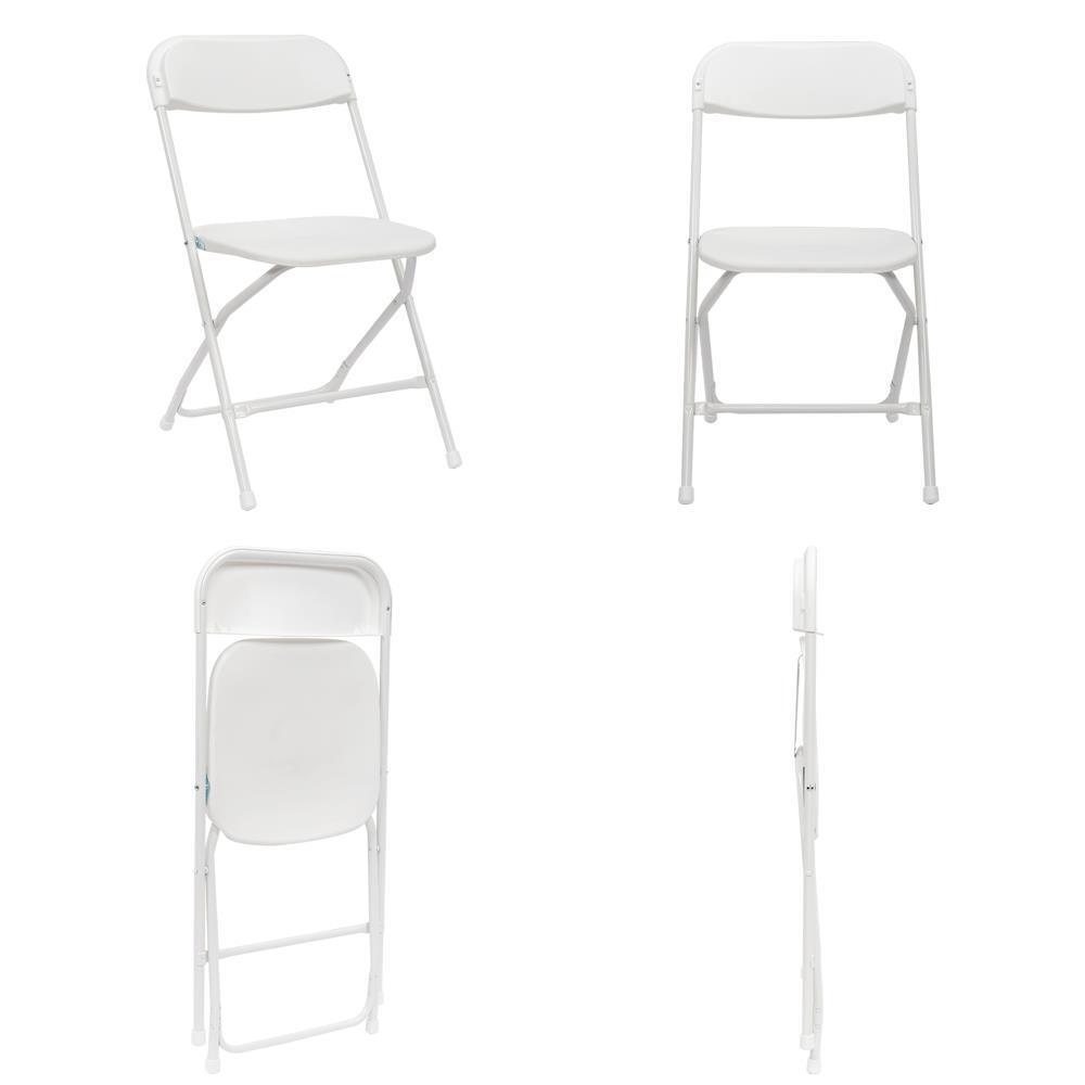 6 Pcs Commercial Plastic Folding Chairs Stackable Wedding Party Seats