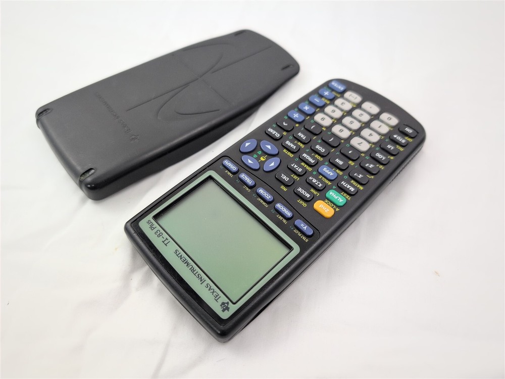 Texas Instruments TI-83 Plus Graphing Calculator with Cover ~ TESTED & WORKING
