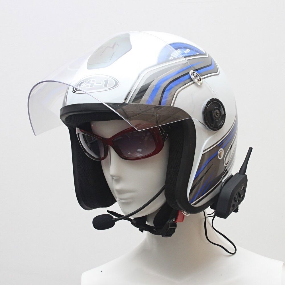 2pcs V6 Bluetooth Motorcycle Helmet Intercom Interphone Headset Intercomunicador