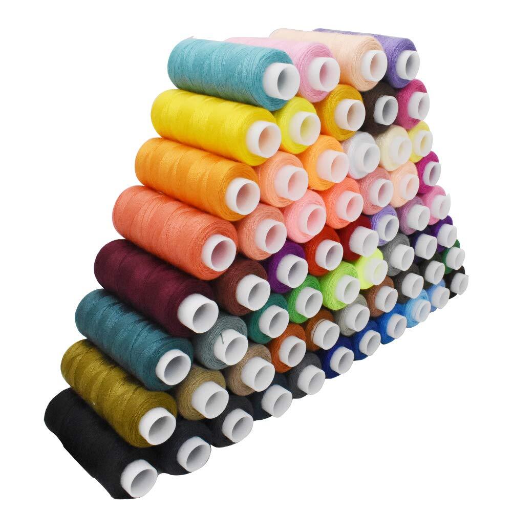 60 Color Polyester Threads 250 Yard Per Spools Sewing Kit Hand & Machine