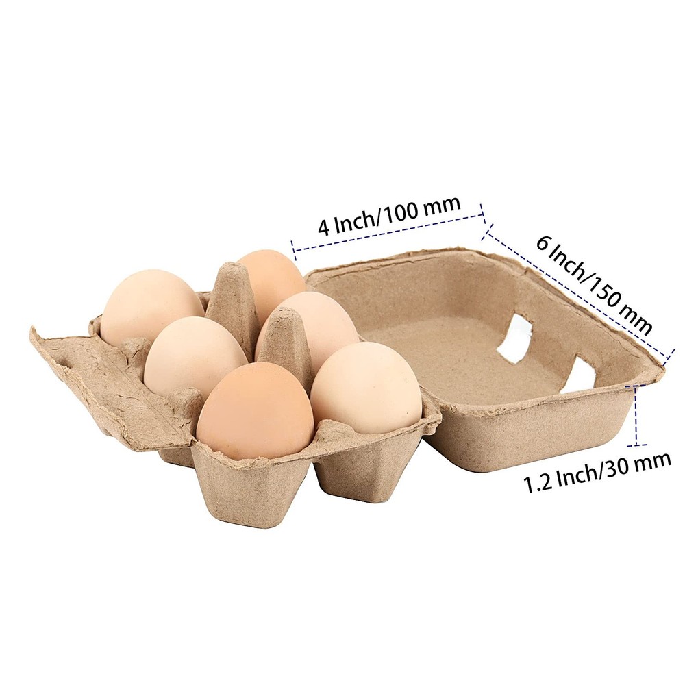 40 Pack 6 Count Egg Cartons, 6 Cell Chicken Egg Holders