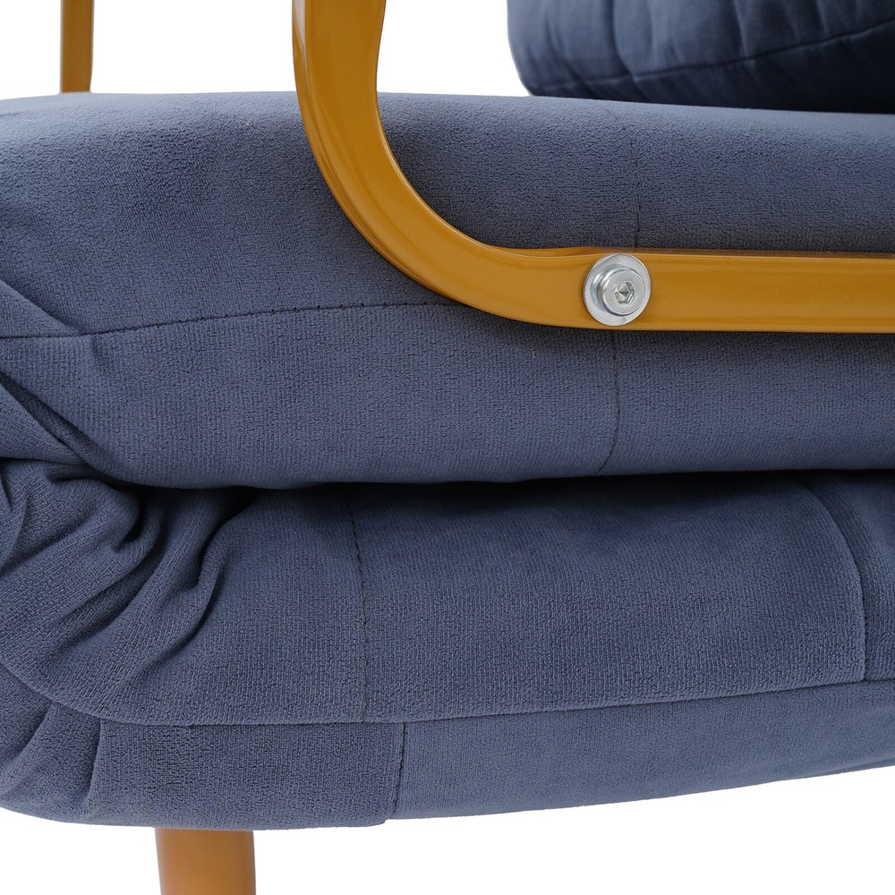 Folding Sofa Bed with Iron Frame, Adjustable Backrest, Space-Saving Design