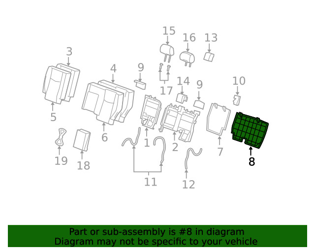 Genuine GM Seat Back Panel 88994895