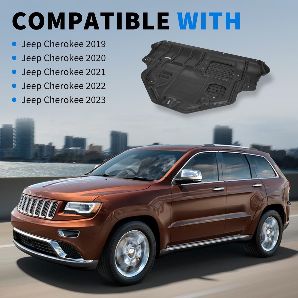 Front Lower Engine Splash Shield Compatible with Jeep Cherokee 2019 2020 2021...