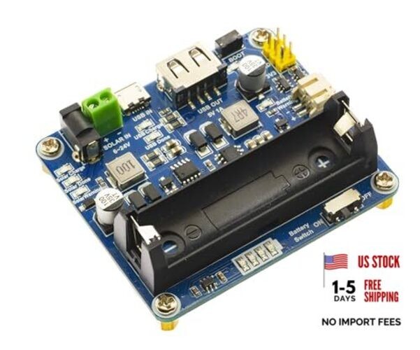 Solar Power Management Module for 6V~24V Solar Panel Supports Solar Panel/USB