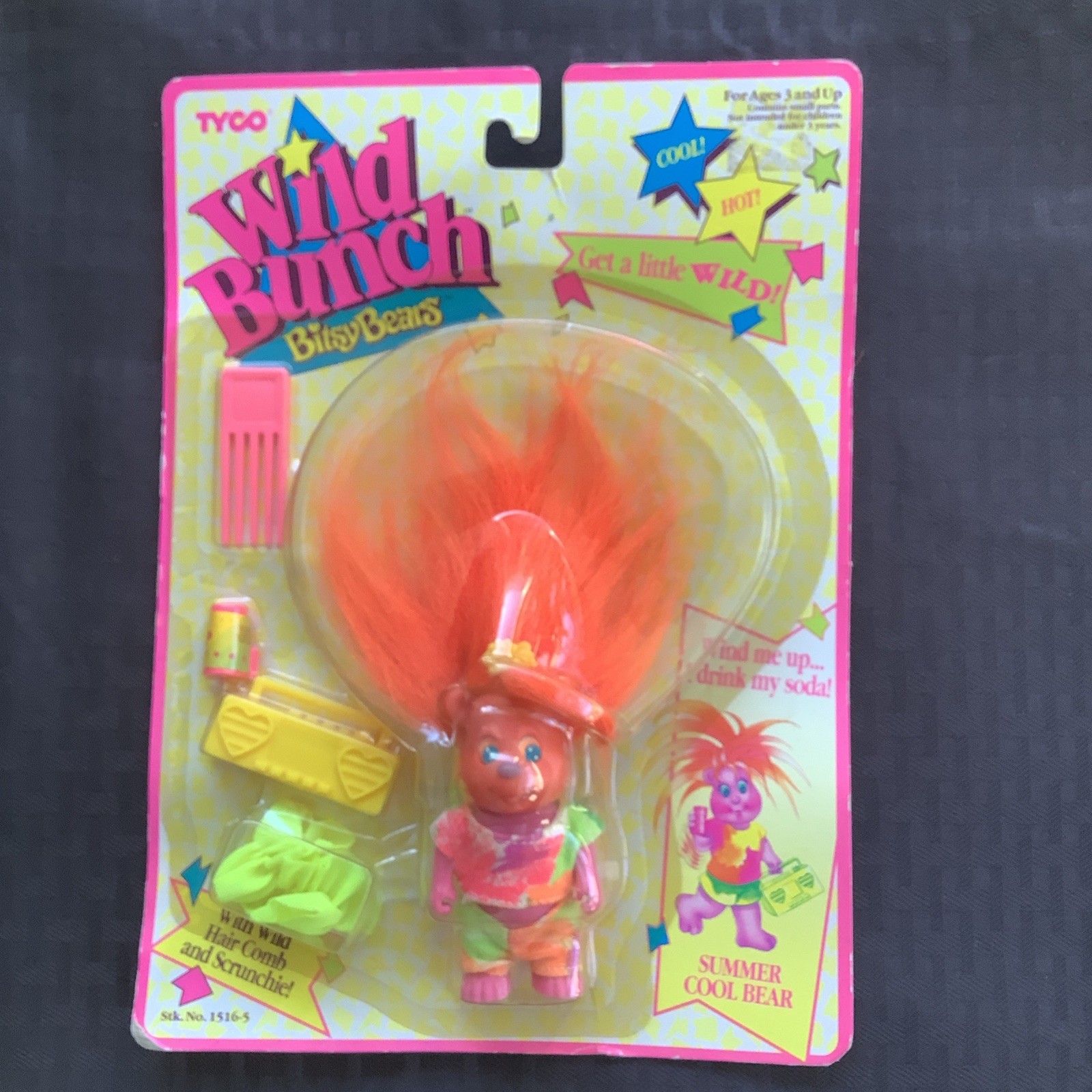 1992 Wild Bunch Wind Up Bitsy Bears - Tyco Industries New Sealed