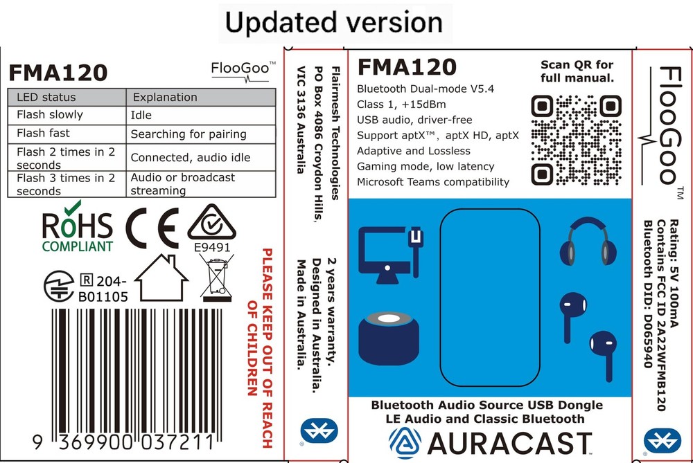 Bluetooth Dual-Mode Audio Adapter - aptX Low-Latency, USB for PCs & Gaming