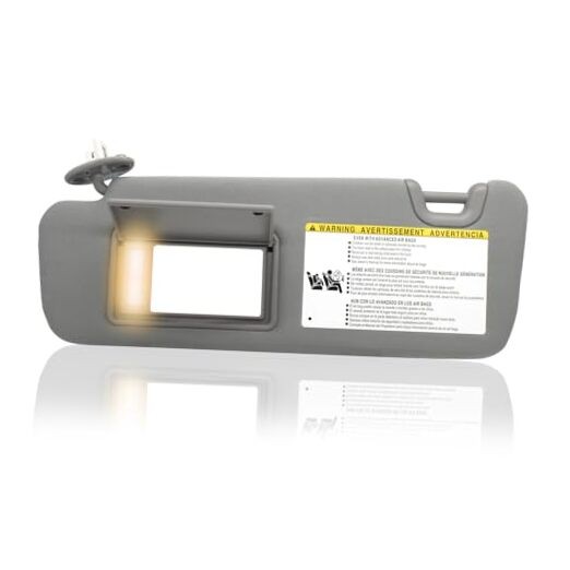 Driver Left Side Sun Visor Replacement Compatible with Toyota Gray(Left Driver)