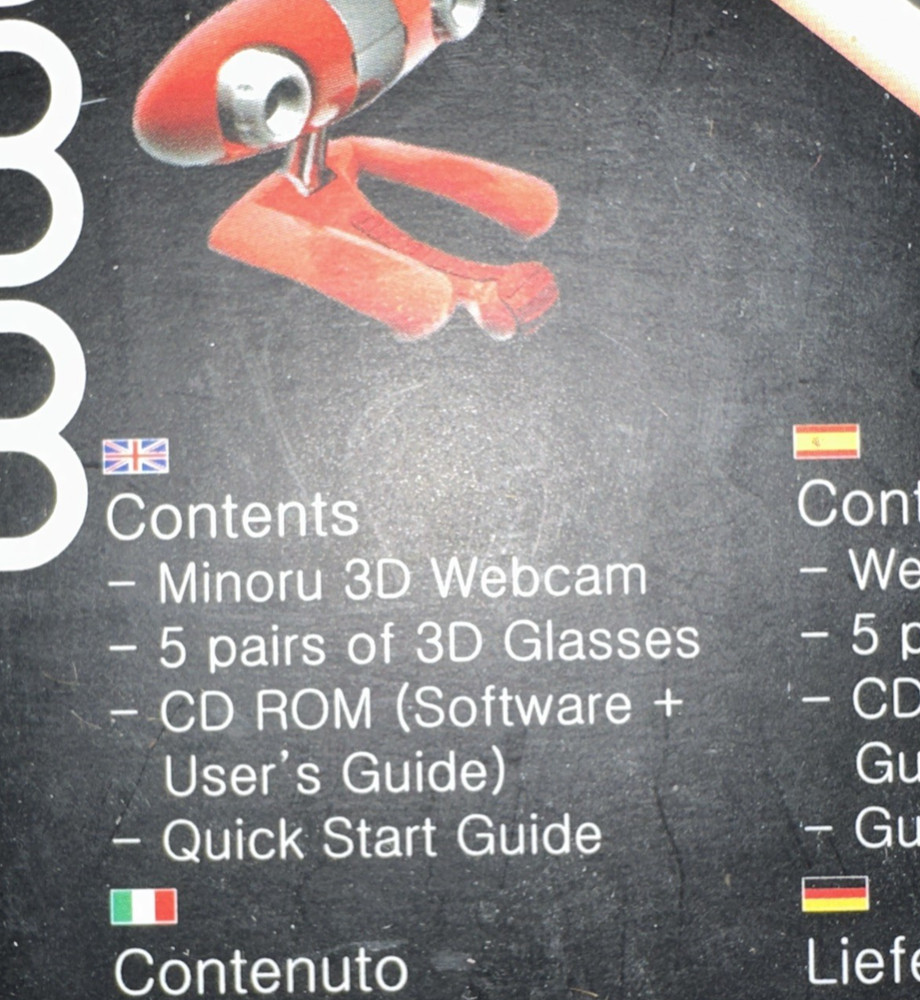 MINORU 3D Webcam Double Cameras NIB