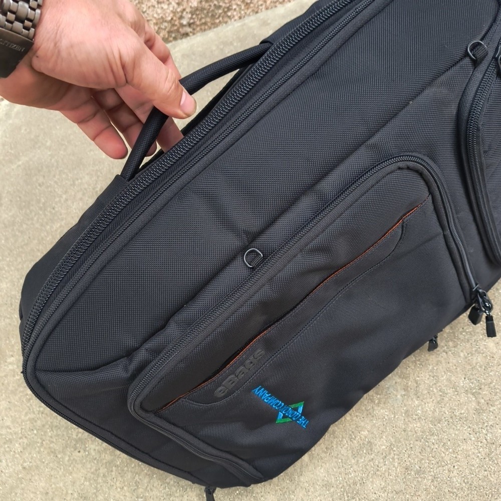 eBags Professional Slim Laptop Backpack - Solid Black - FREE SHIPPING