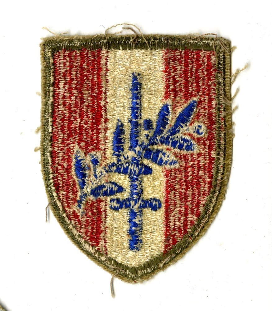 Austria Occupation OD Border White Back Patch Cut Edge Vintage