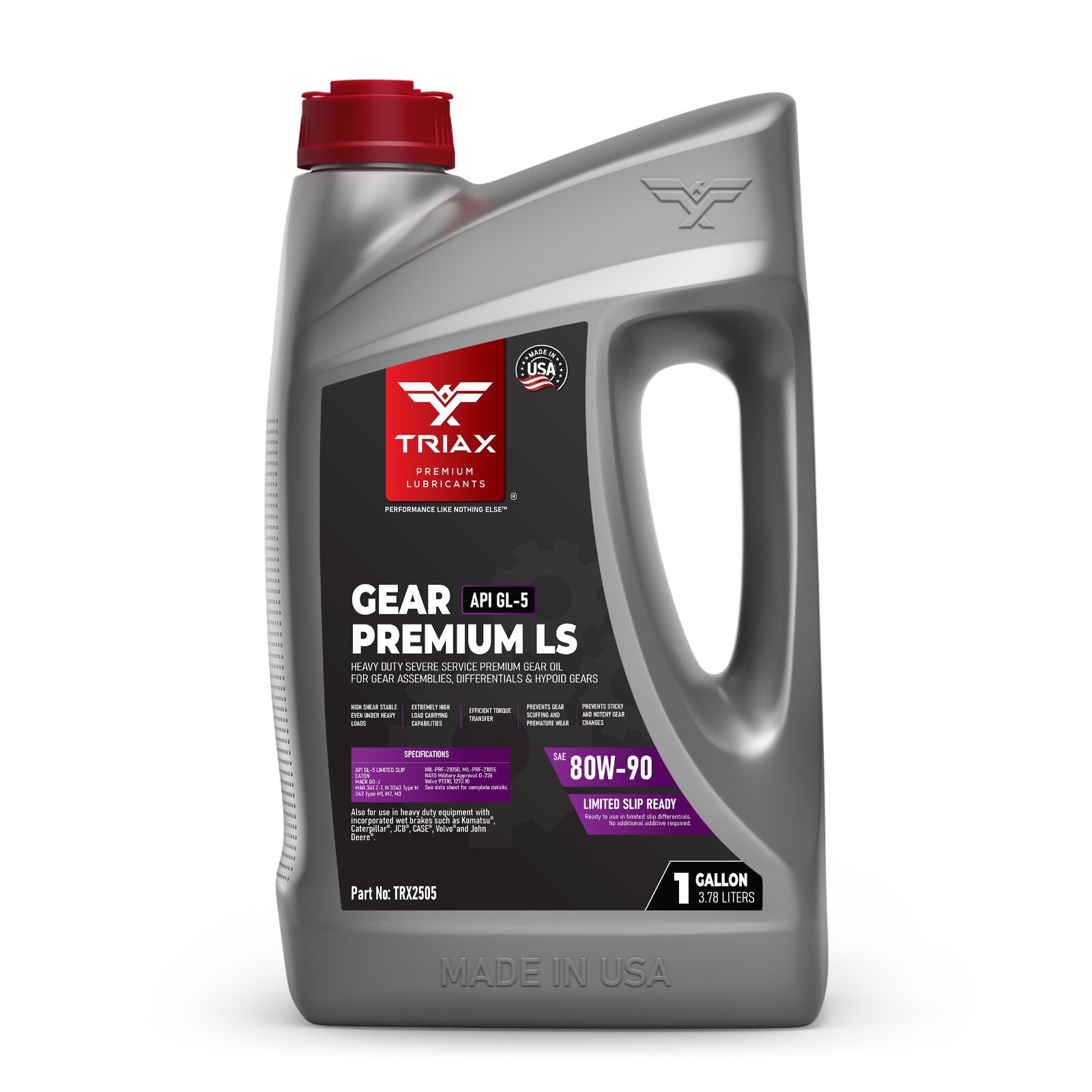 TRIAX Gear Premium LS 80W-90, GL-5 Limited Slip Ready (1 Gallon)