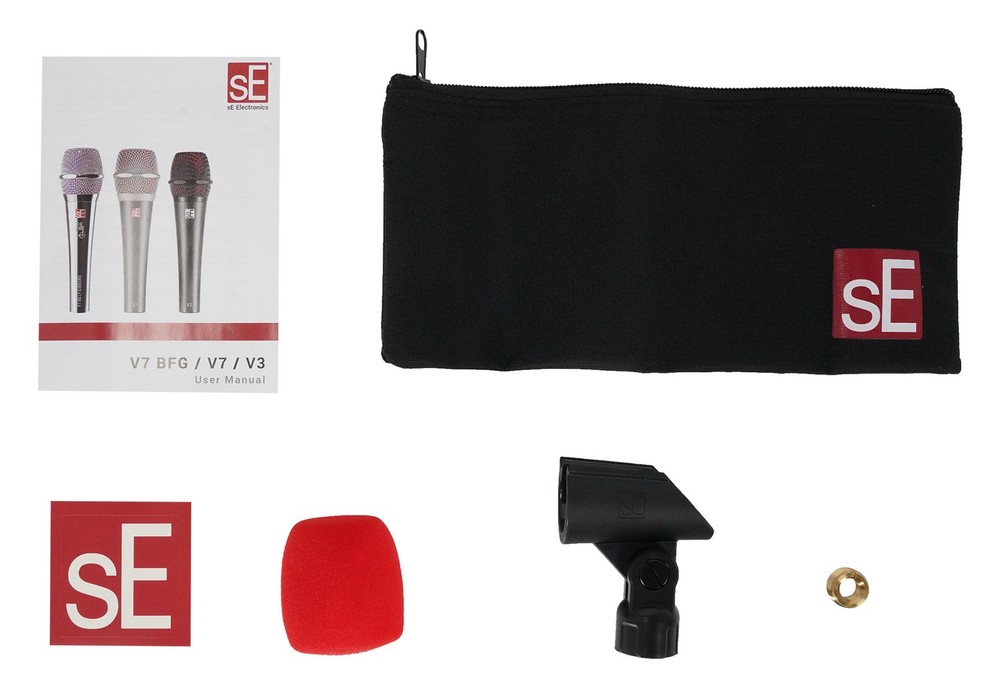 Se Electronics V7 Red Handheld Dynamic Microphone Supercardioid Mic+Windscreen