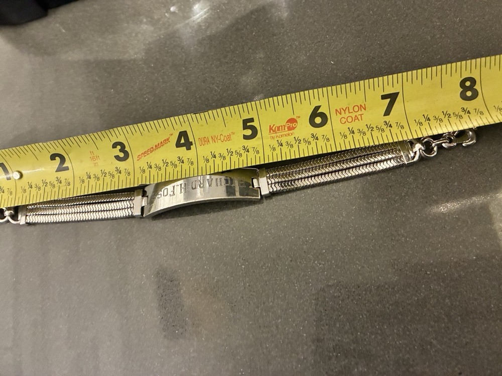 VTG HEAVY 37.67g FORSTNER STERLING SILVER US AIR FORCE ID BRACELET 7.75”