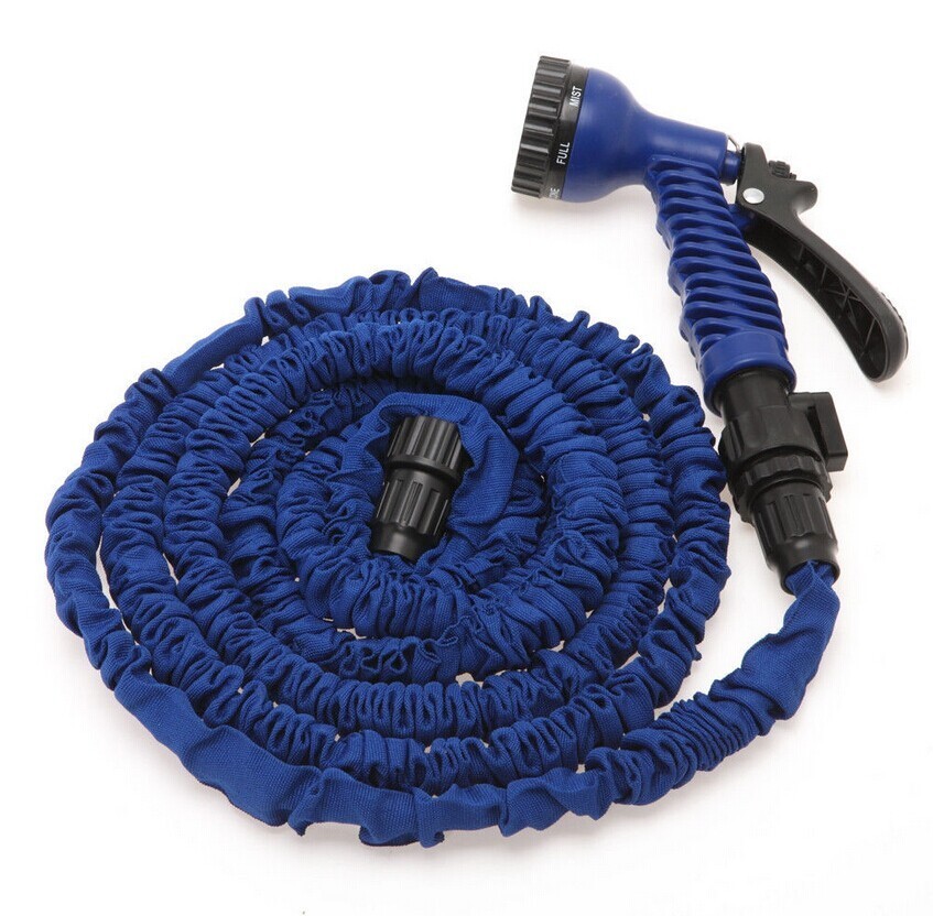 Latex 25 50 75 100 FT Expanding Flexible Garden Water Hose with Spray Nozzle
