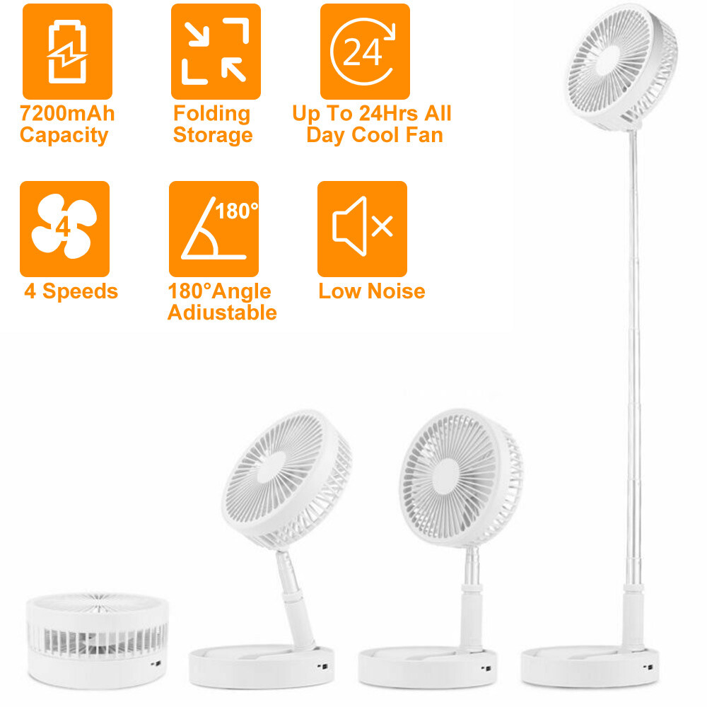 Portable Foldable Fan - Compact Design for Desk, Camping & Outdoor Use