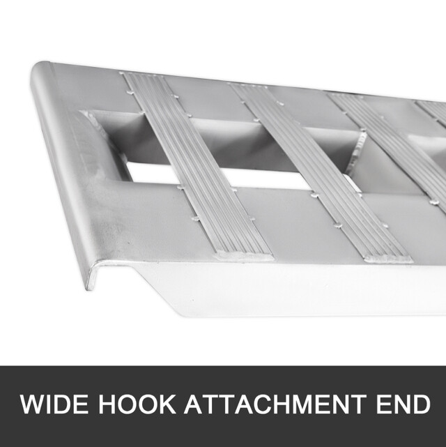 60/72/84/94''Aluminum Ramps 6000Lbs Truck Car Auto Trailer Ramps Hook end