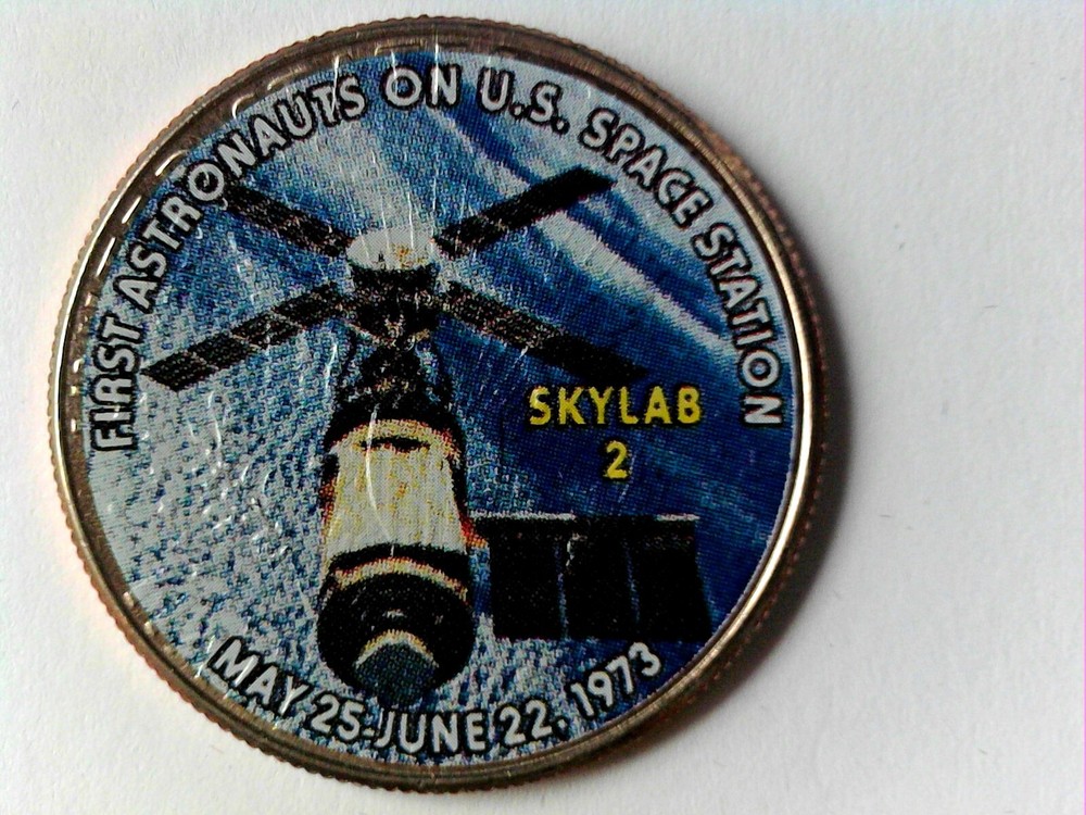 First Astronauts on U.S. Space Station Colorized Half Dollar - Space Exploration
