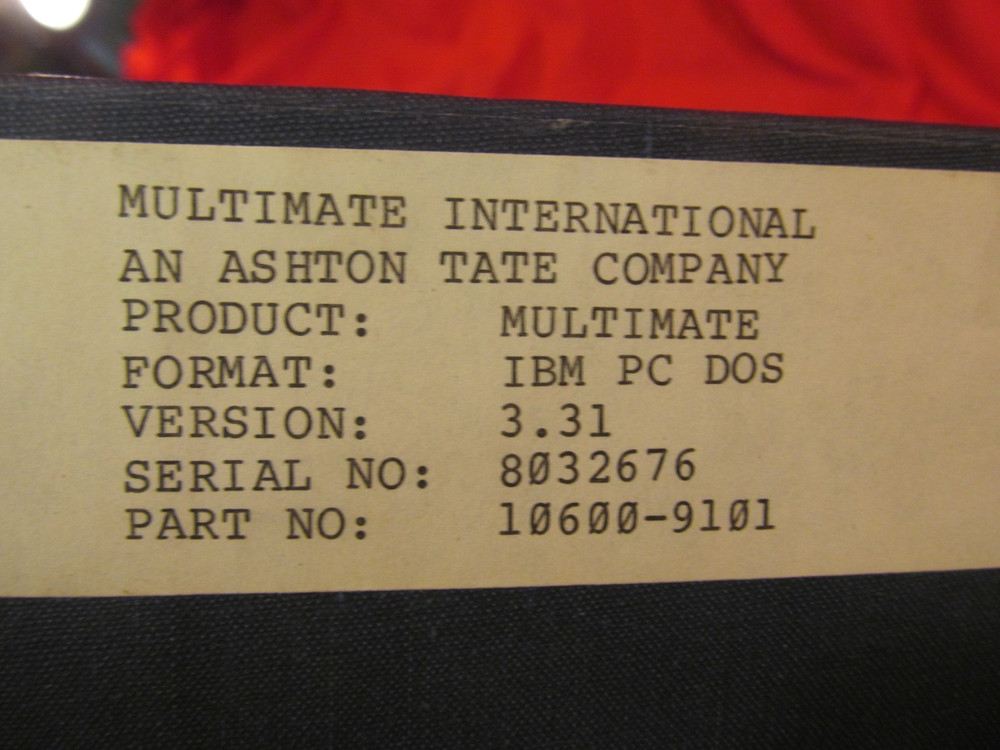 BM PC DOS MULTIMATE 3.3 3.31 WORD PROCESSOR 3.5" & 5 1/4" DISKETTES W/ MANUALS