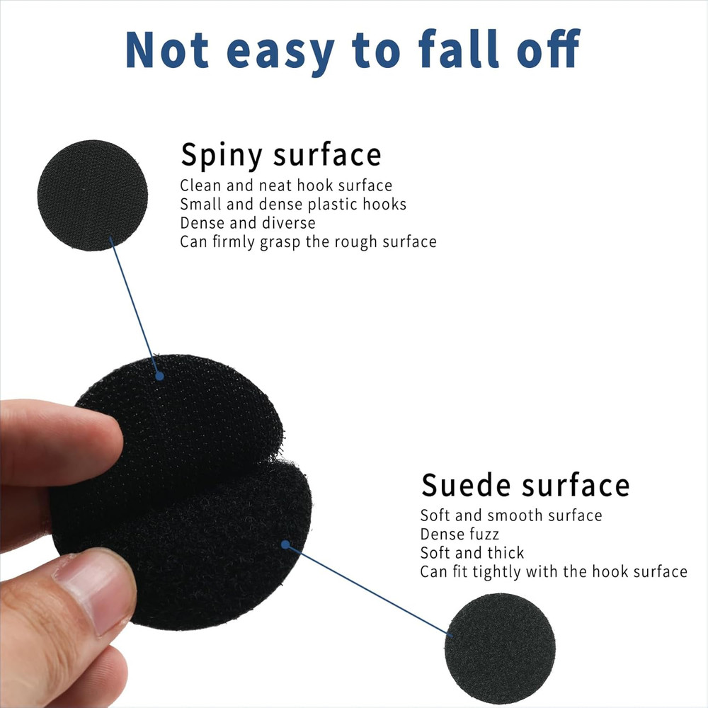 30PCS Heavy Duty Double-Sided Adhesive Hook Loop Dots - 2 Inch Round