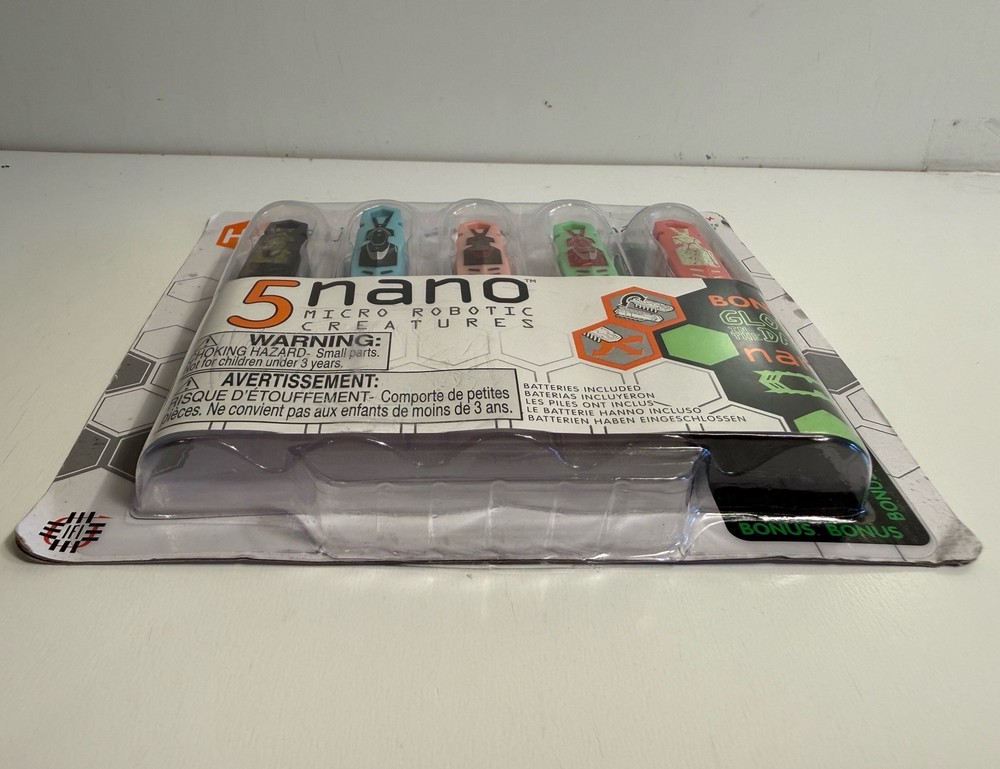 HEXBUG Nano Micro Robotic Creatures 5 Pack Sealed Glow Bonus Starter Set