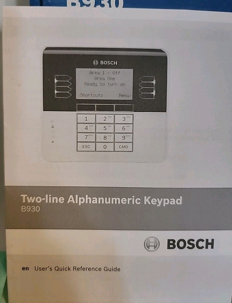 Bosch B930 Security Text Keypad- Soft Keys ATM Style-Alpha Numeric - SD12 BUS