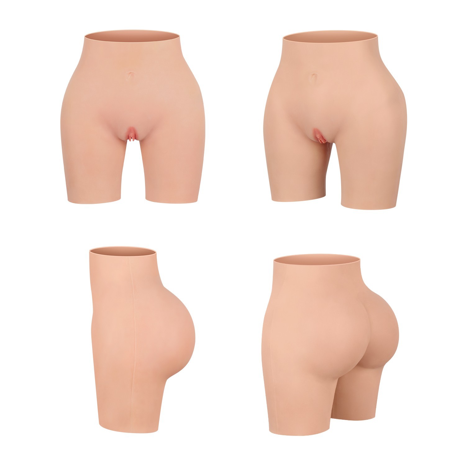 Silicone Hip Enhancer Pants Fake Ass Panties Can Pee and Insertion,Crossdressing