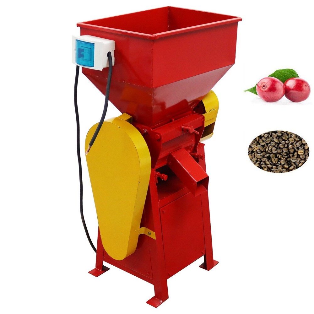 Fresh Coffee Bean Initial Processing Peeling Machine Huller Sheller 220V 1.1KW