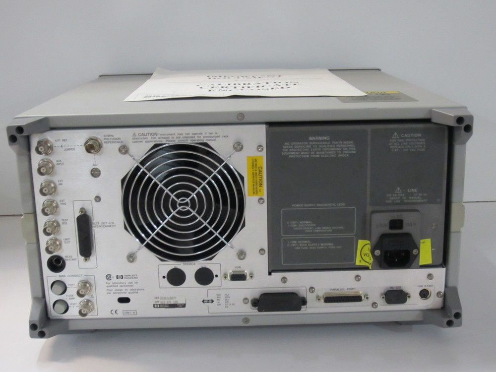 HEWLETT-PACKARD 8753E NETWORK ANALYZER 30kHx - 3GHz OPTIONS 010; 075; 1D5