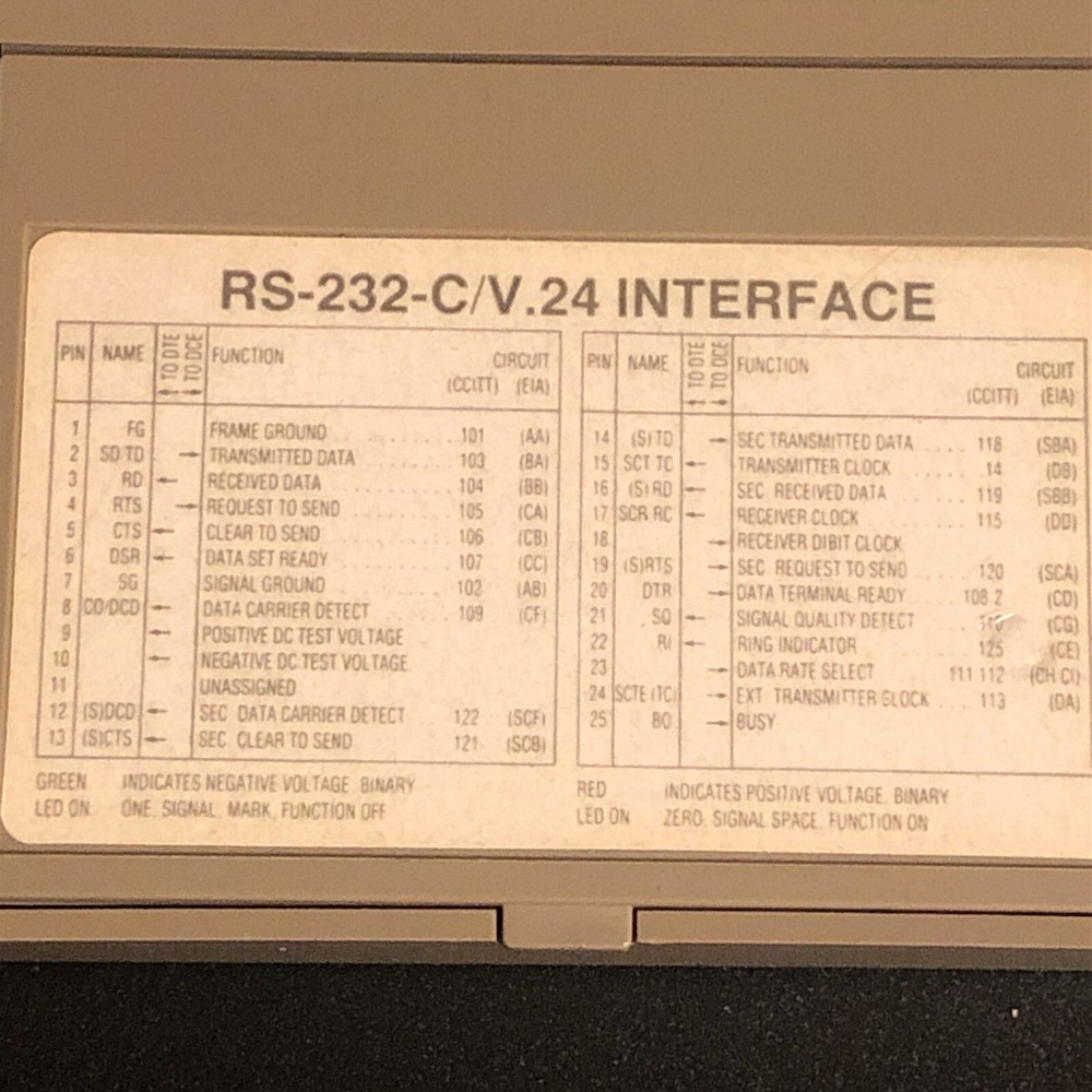 NAVTEL Model- DC 7 RS-232C V.24 Interface