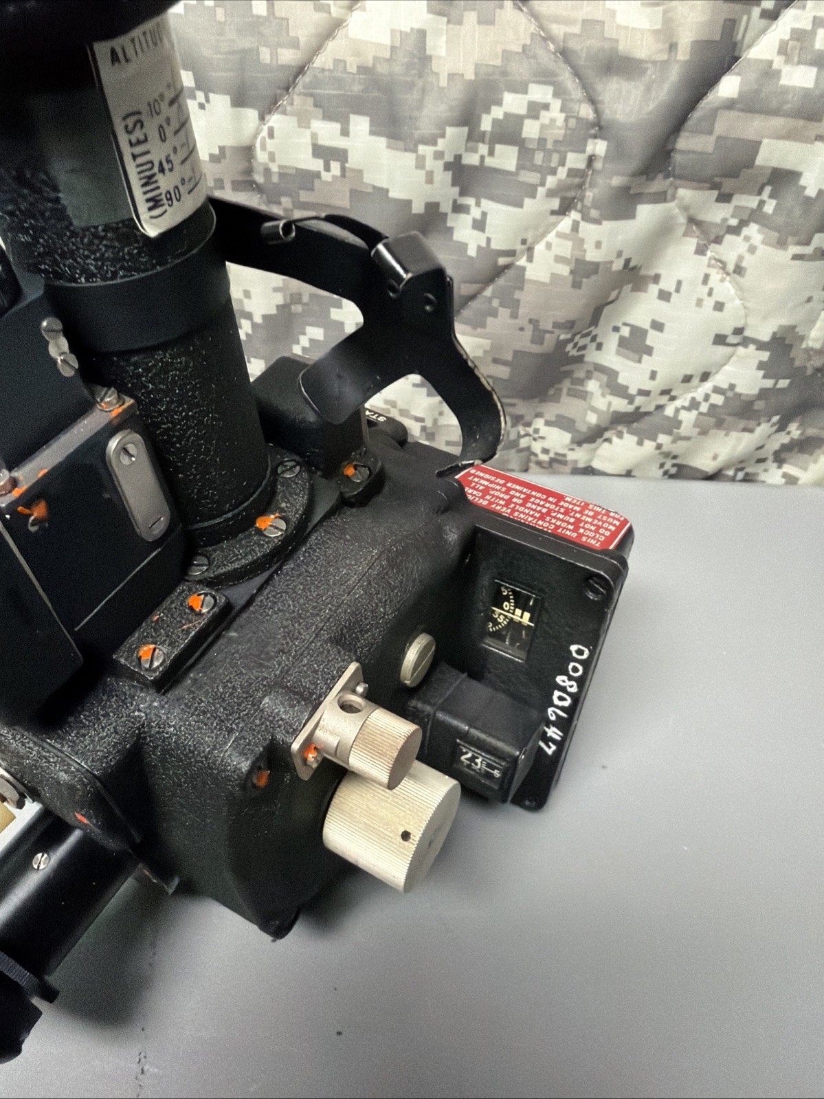 Antique Military Issue Kollsman Aircraft Periscopic Periscope Sextant & Case #03