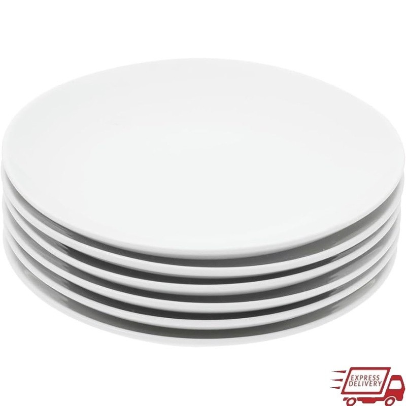 Elegant Ceramic Plates Durable Oven Safe Stackable Kitchen Dinnerware Set New