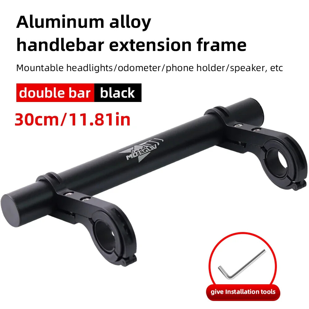 10/20/30cm Bicycle Handlebar Extended Bracket MTB Headlight Mount Extented Bar