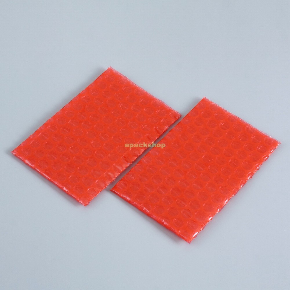Red Anti Static Bubble Bags Multi Sizes (Width 2.5" - 6.7") x (Length 3" - 8.7")