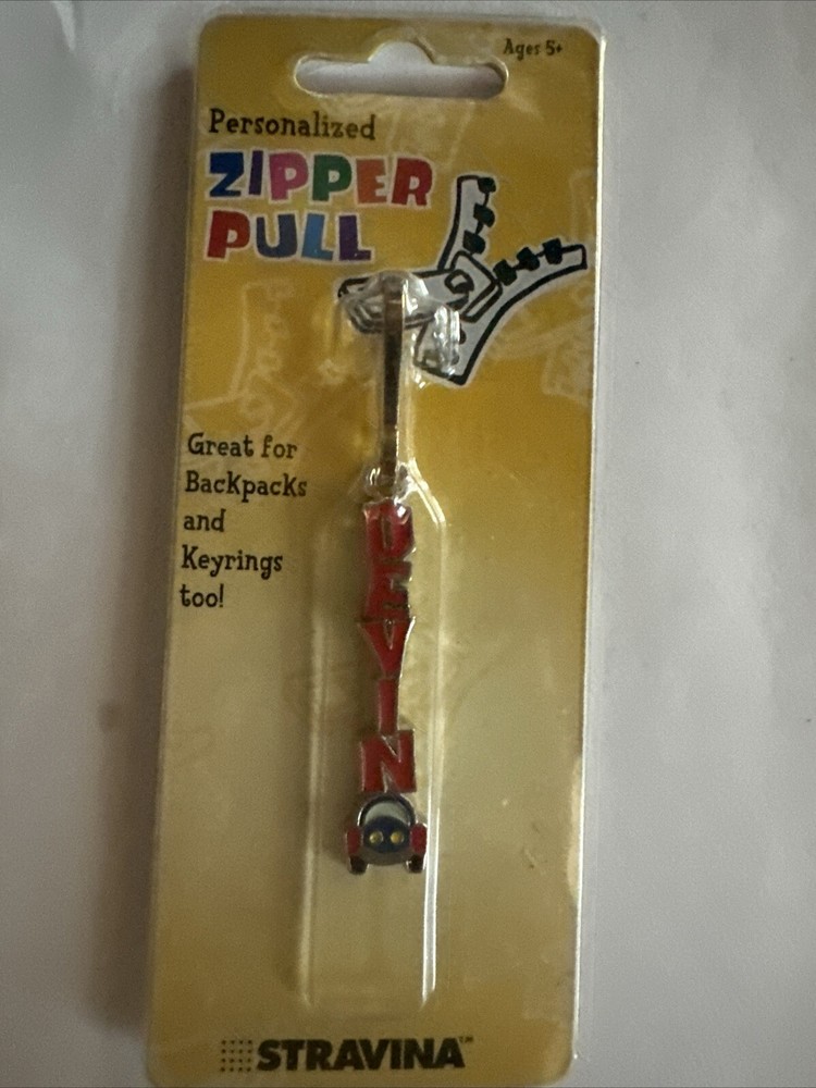 Personalized Zipper pull (DEVIN)