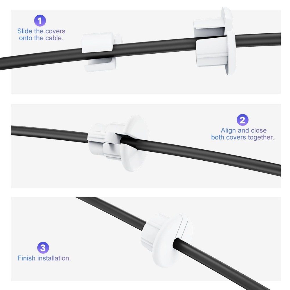 Cable Routing Kit for Starlink, Mounting Kit, Starlink 2 Pack White