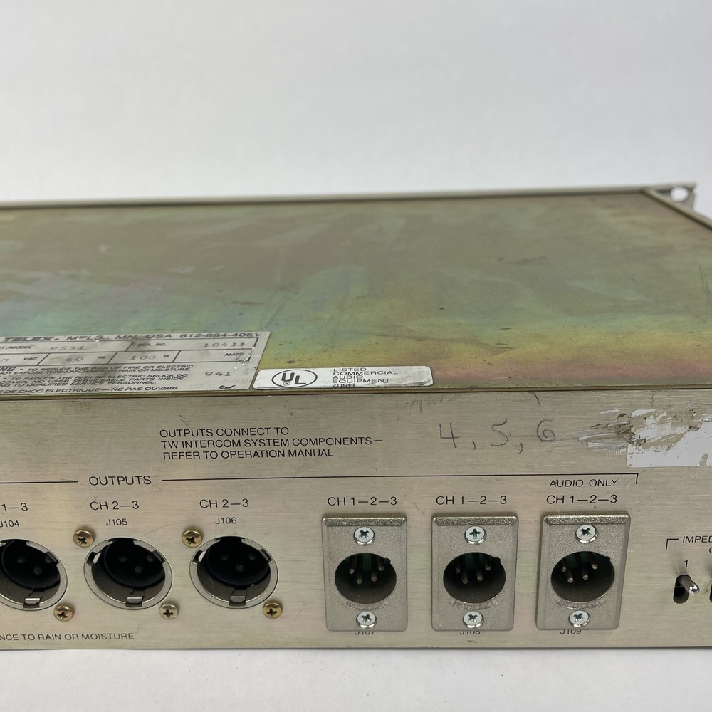 PS 31 TELEX RTS SYSTEMS TW INTERCOM SYSTEM Rackmount POWER SUPPLY MODEL : PS31