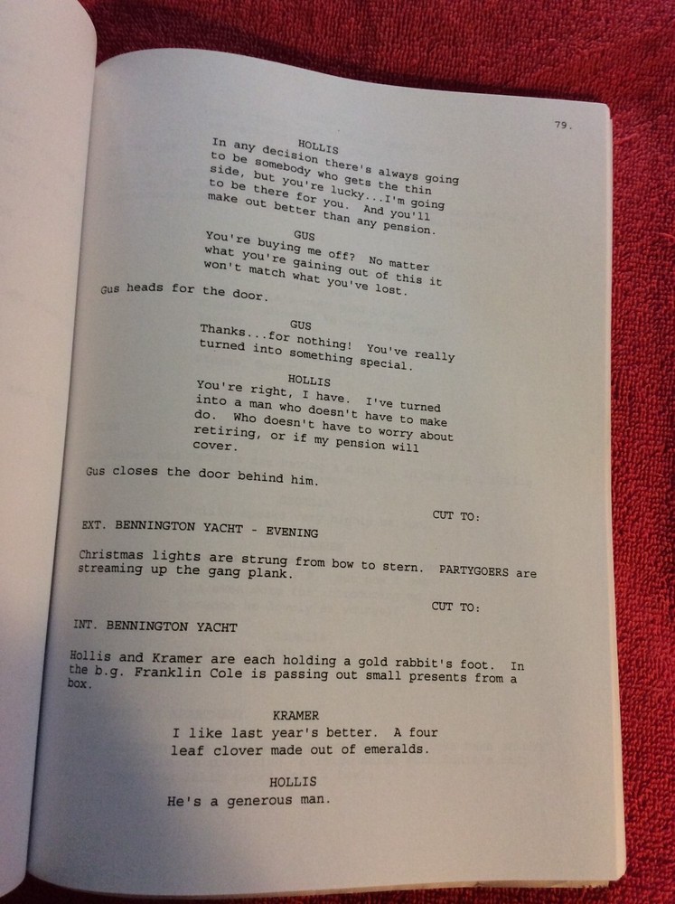ORIGINAL SCRIPT COMPANY MAN ARNIE WESS DAVE DIGREGORIO
