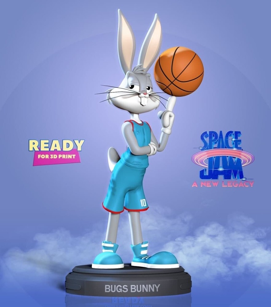 UNPAINTED Space Jam Bugs Bunny 3d Printed Model Kit