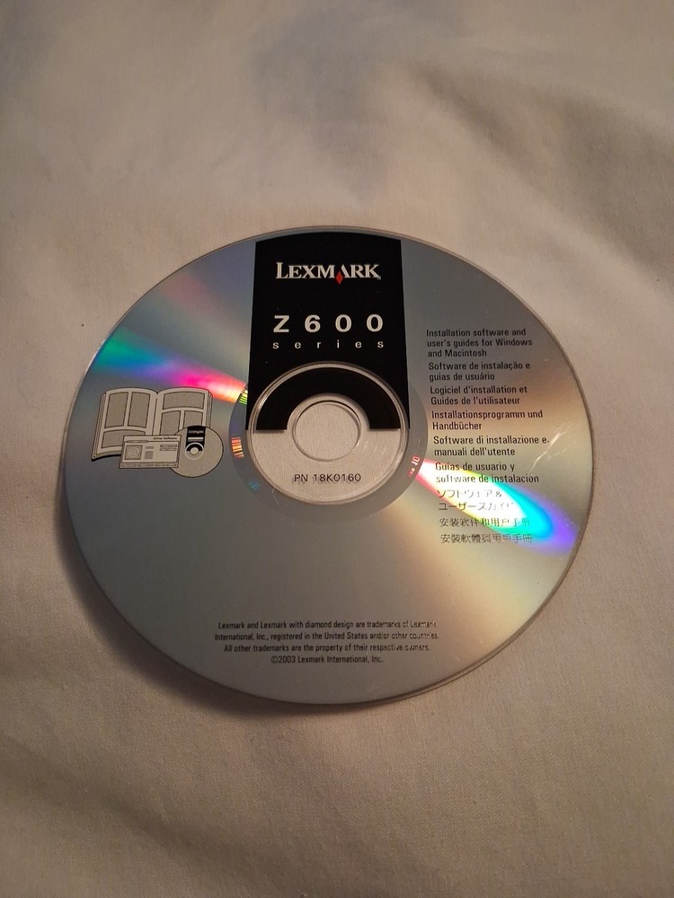 Lexmark Z600 Series Printer Installation Disk