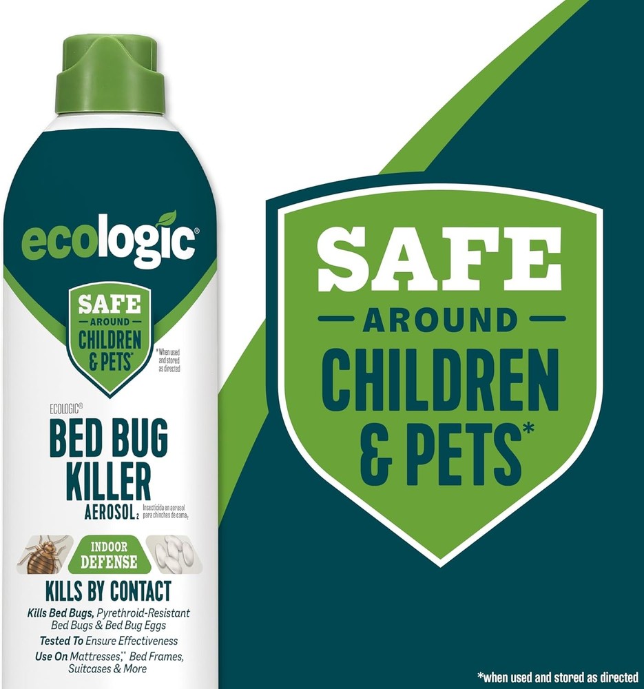 Ecologic Bed Bug Killer, Kills Bed Bugs & Bed Bug Eggs, Use on Mattresses, Bed F