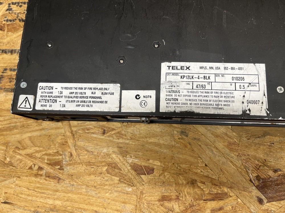 UNTESTED TELEX RTS KP12LK-4 BLACK 12 Position Lever Key Panel Intercom