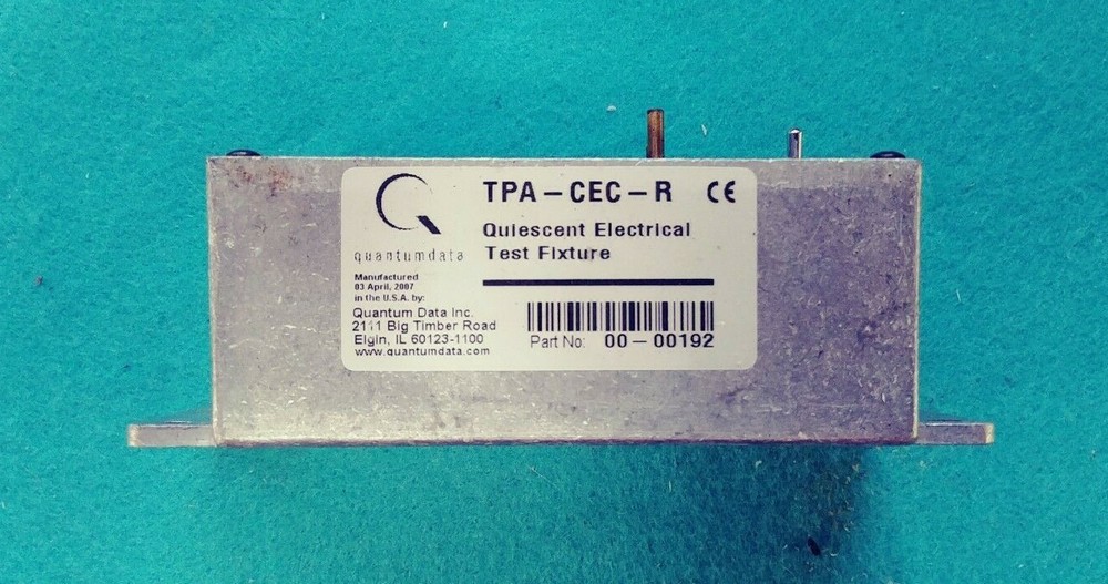 Quantumdata TPA-CEC-R Quiescent Electrical Test Fixture 00-00192